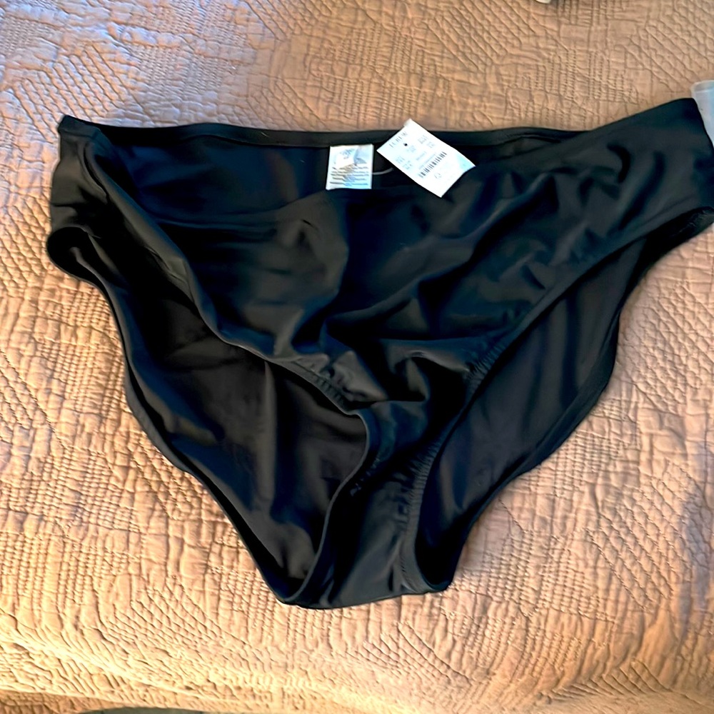 J.Crew black bikini bottom-new w tags